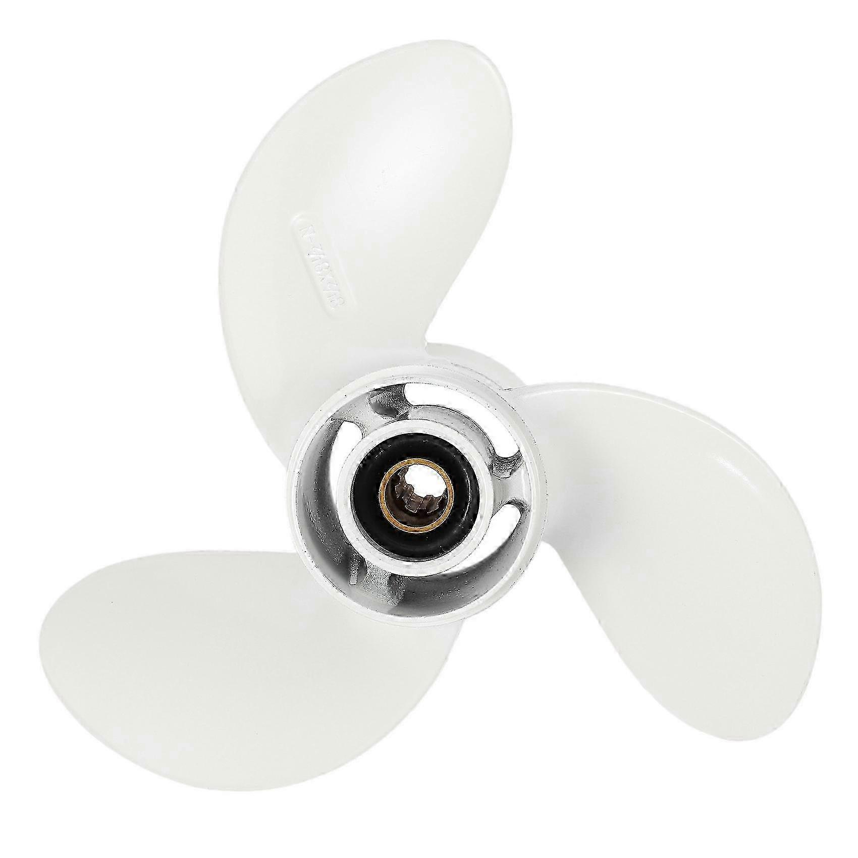 White Aluminum Boat Propeller, 8.5 x 8.5 Size for 6-8 HP Engines Edition 0923