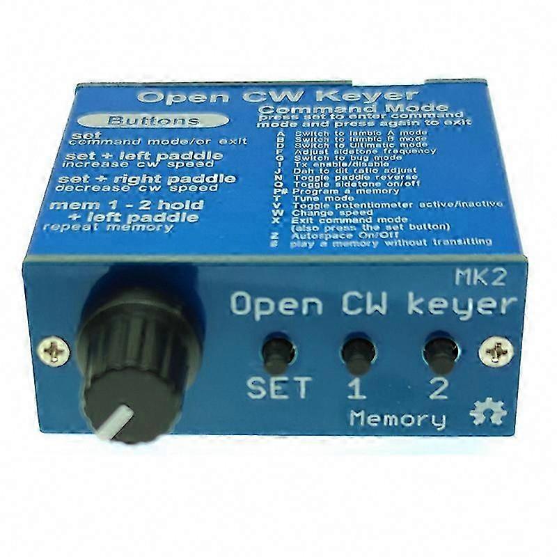 Open CW Keyer MK2 Finished Aluminum Shell Kit, Speed Adjustable 1-999 WPM