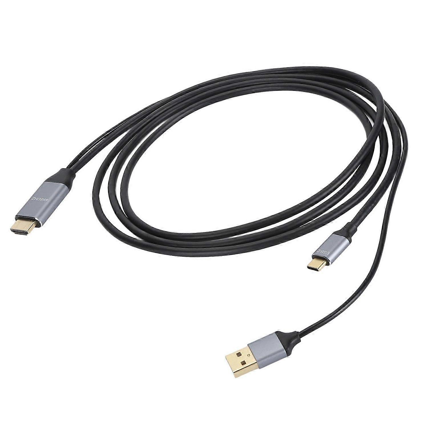 High Definition Multimedia Interface 6.6ft HD Multimedia Interface to Type C Adapter 4K at 60Hz 2K at 144Hz 1080P at 60Hz Resolution Cabl for Projecto