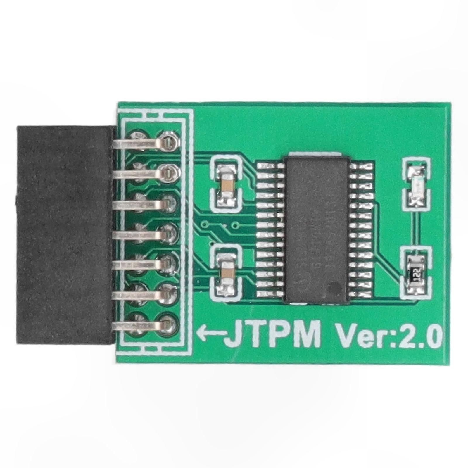 TPM 2.0 Security Module with 14-Pin LPC Interface for Windows 11 - Advanced Encryption Chip Green