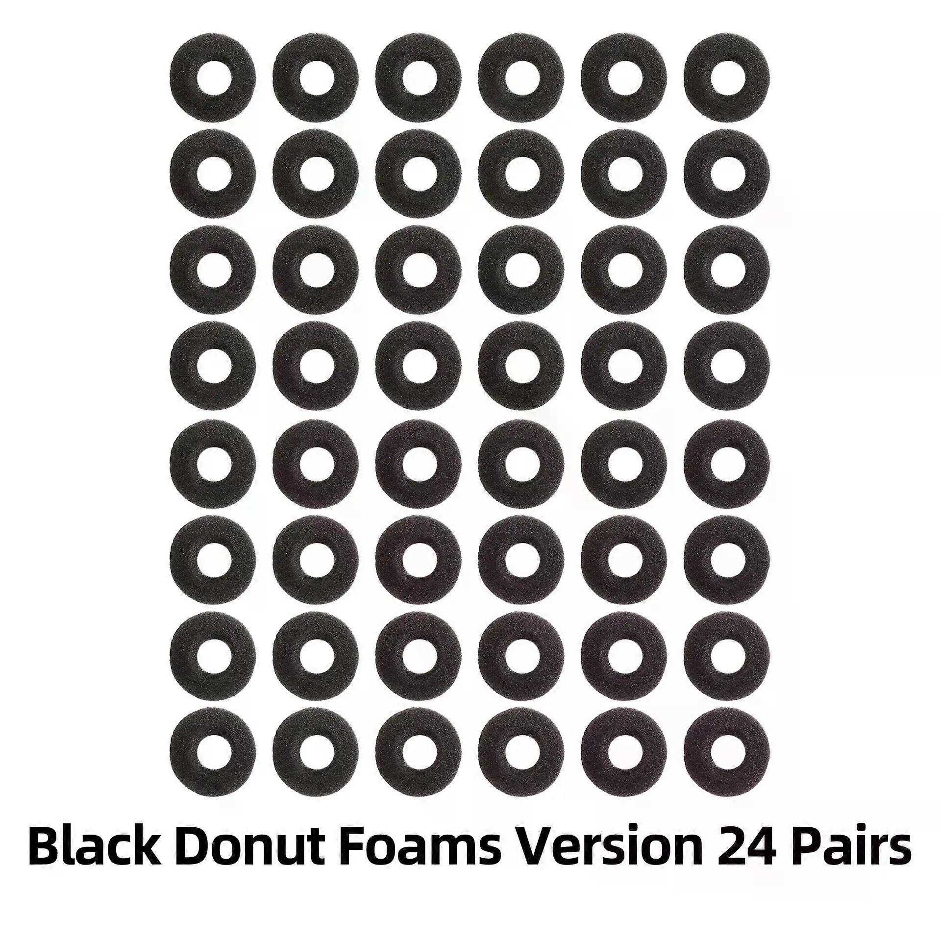 12/24 Pairs Earbud Dedicated High Elastic Foam Earphone Covers Donut and Full Foam Cushion Soft Replace Sponge Ear Pads