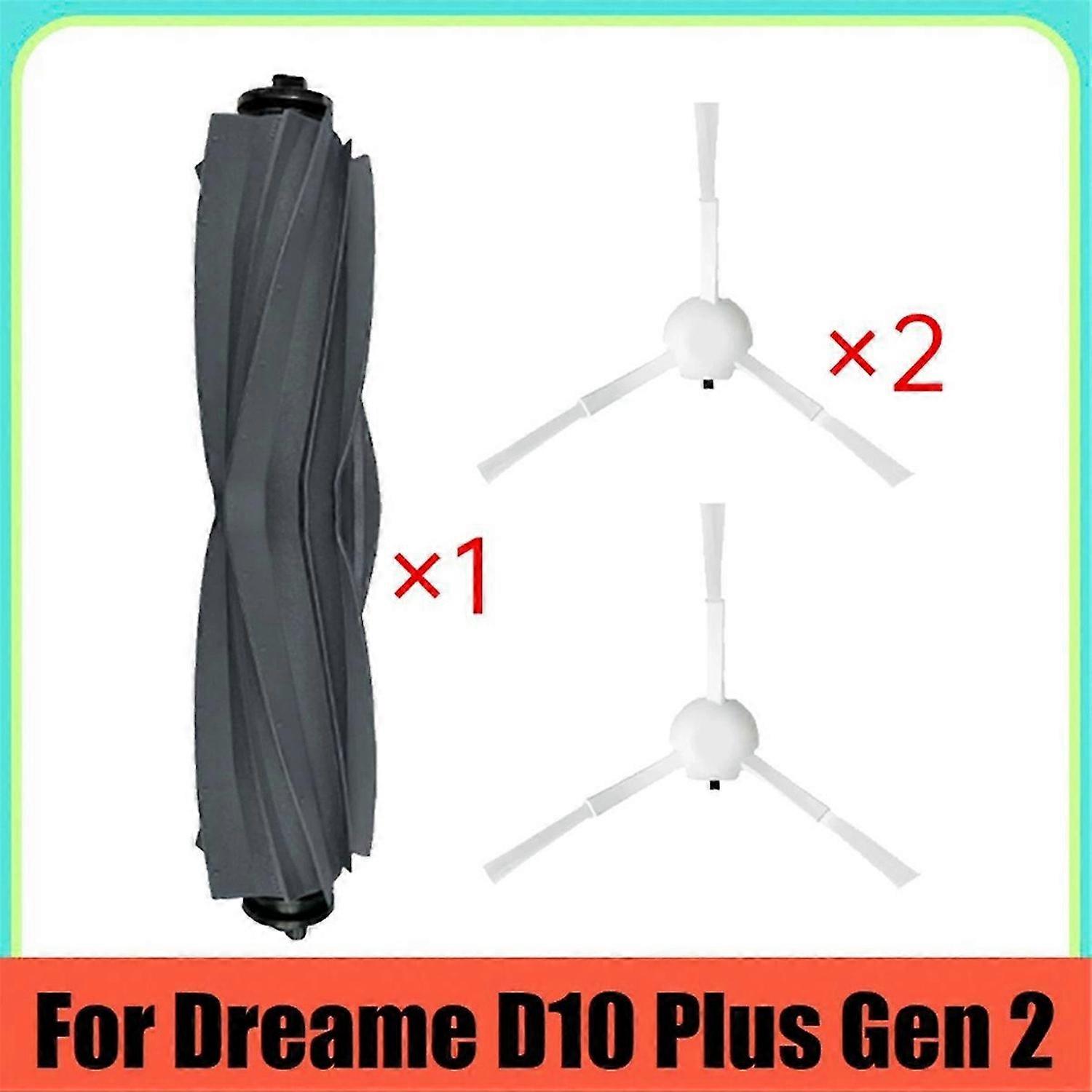 Rubber Brush for D10 Plus Gen 2 RLD32GD Replace Parts Accessories Rubber Brush+2X Side Brush Kit