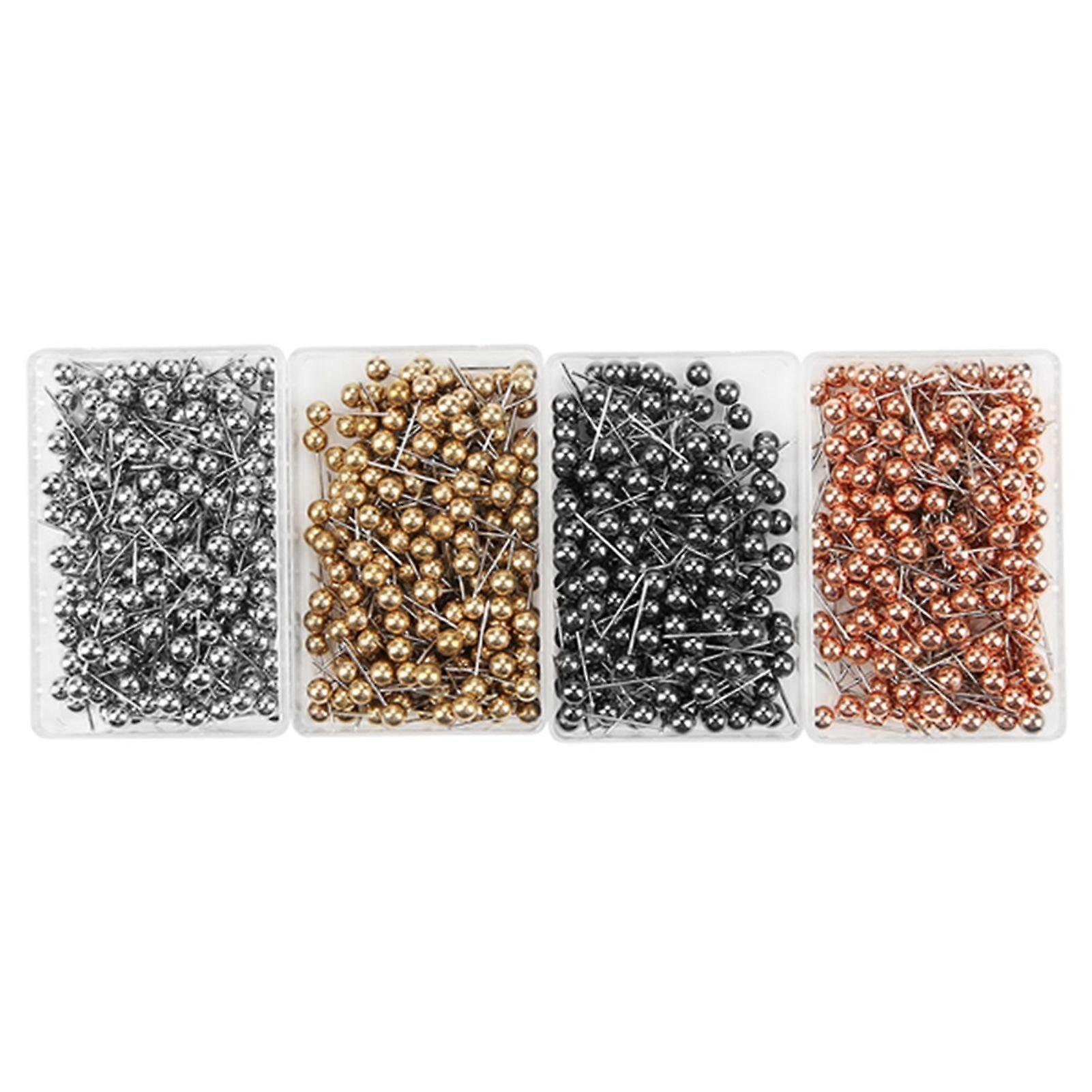 800pcs Multi Color Round Pearl Head Pins Dressmaking Sewing Fixed Marking Tool