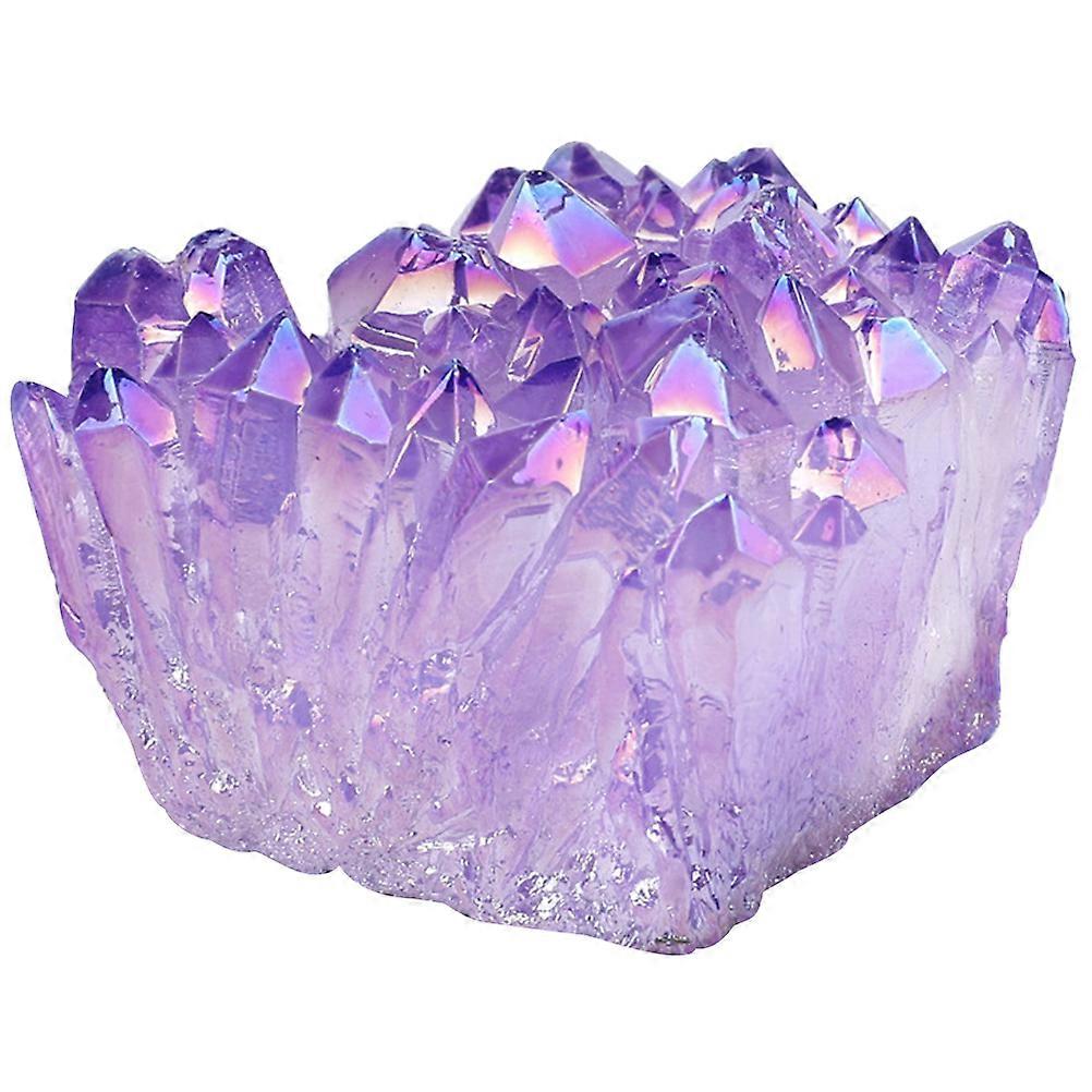 2Pcs Natural Crystal Stone Decoration for Home Violet Desktop Ornament