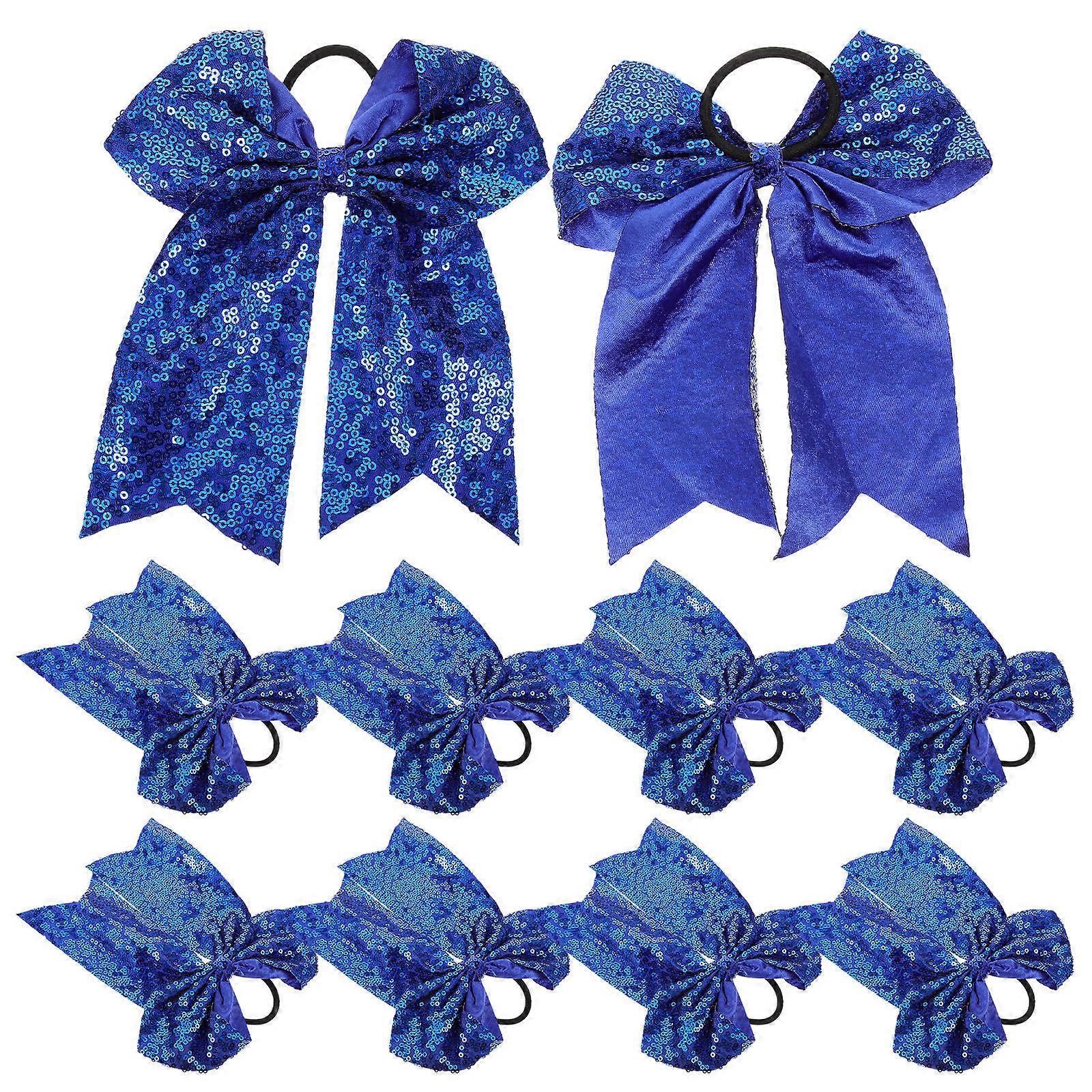 Cheer Bows Cloth Hair Bows for Women for Decor 50Pcs Blue