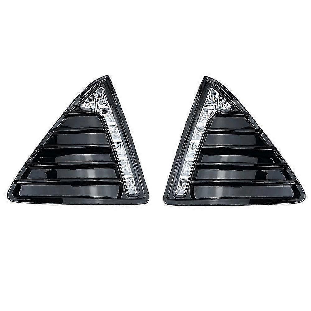 White LED DRL Fog Lights Compatible with Ford Focus 3 2012 to 2014 Daytime Running Lamp
