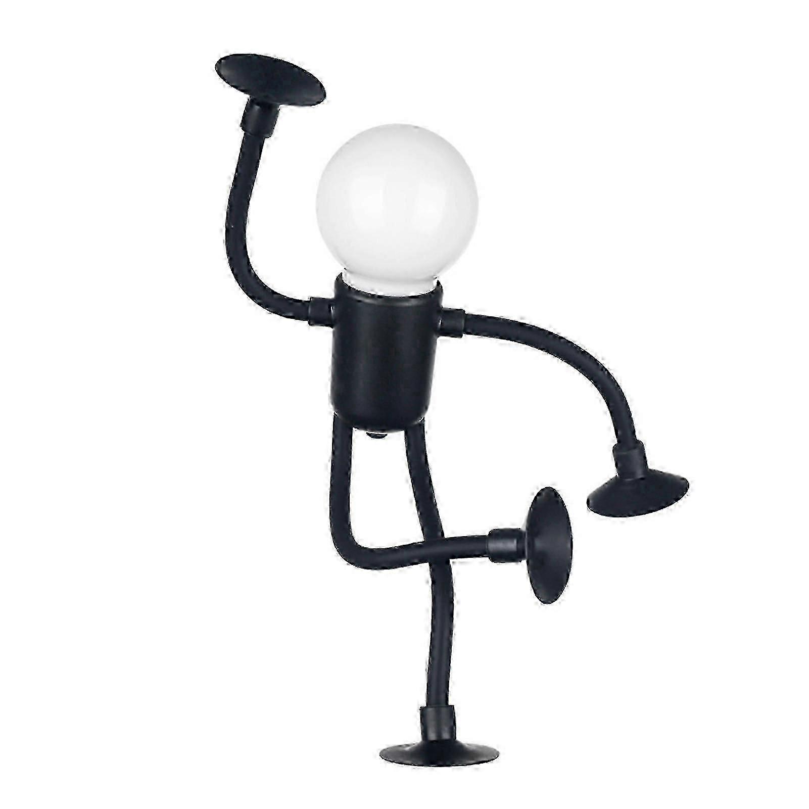 Cute Bulb Man Night Light for Kids - 2024 Changeable Shape Bulb Man, Mini Desk Lamp with Suction Cup