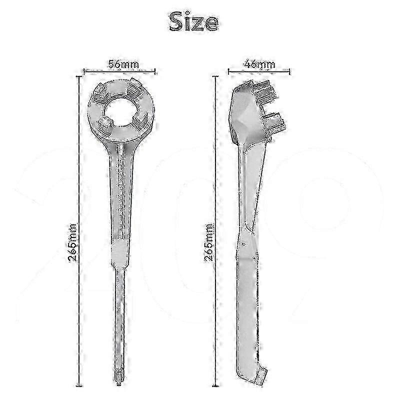 Multi-Size Bung Wrench - Compatible with 20-50 Gallon Steel Drums 2025