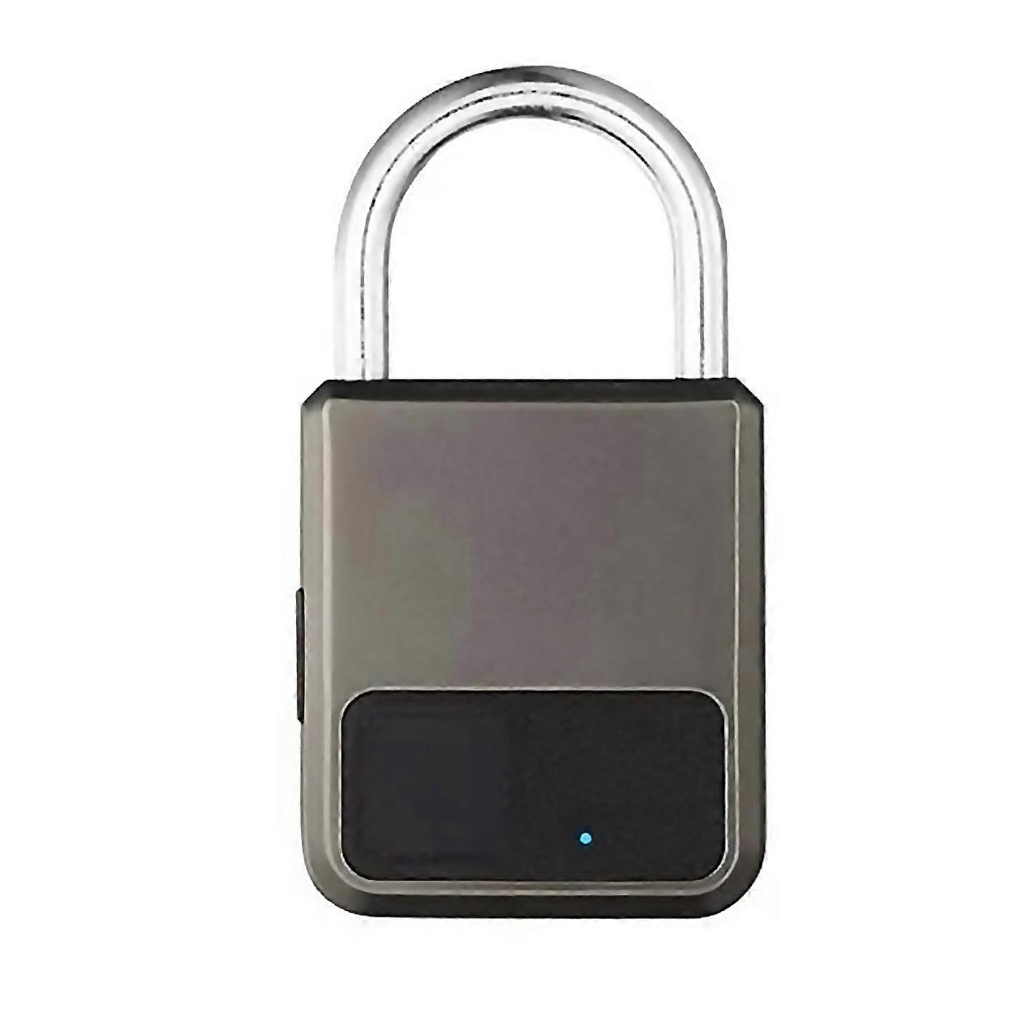 For Smart Portable Fingerprints Tuya App Pad Lock Grey