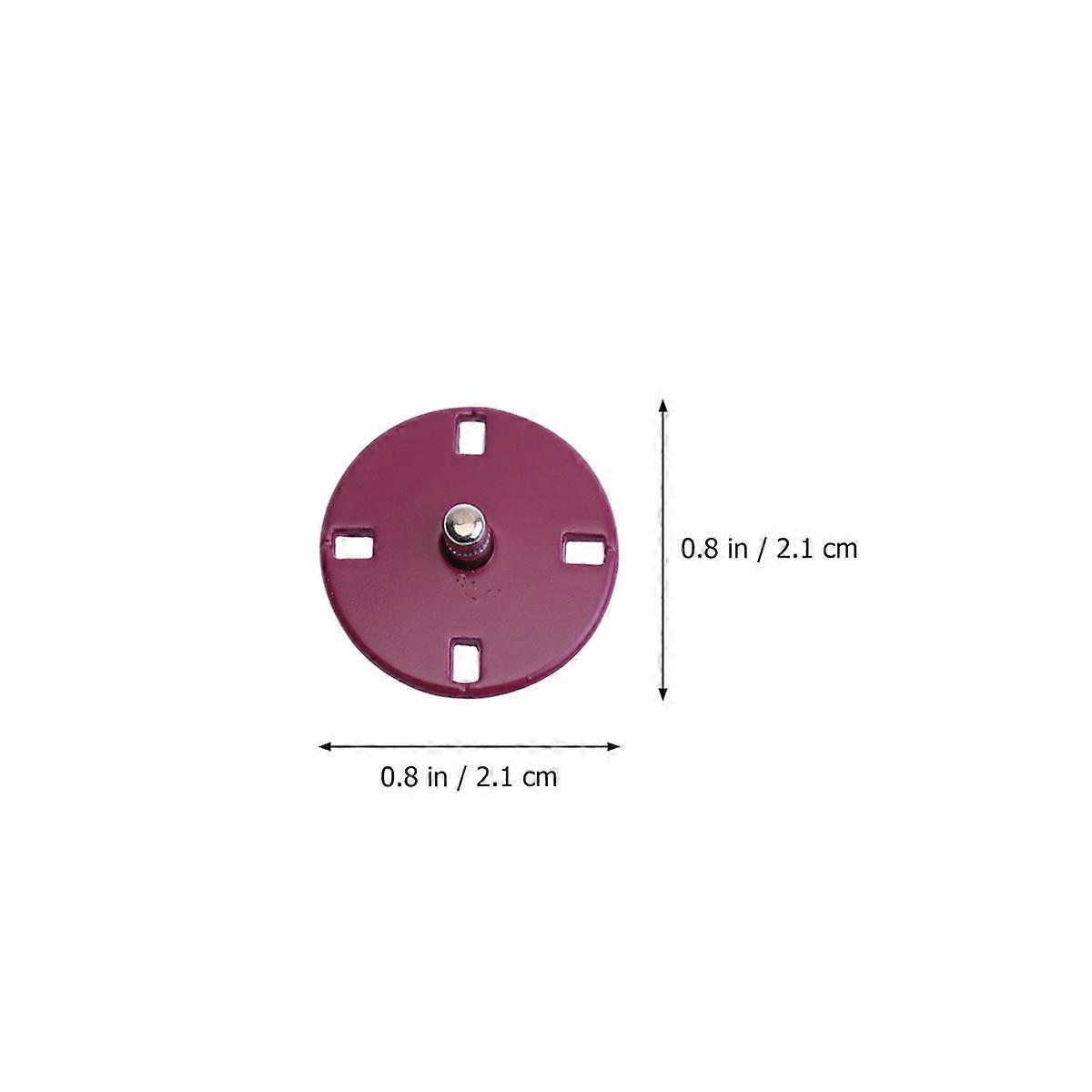 Costume Metal Button Coat Buckle Flat Buttons for Clothes Function 10Pcs Red