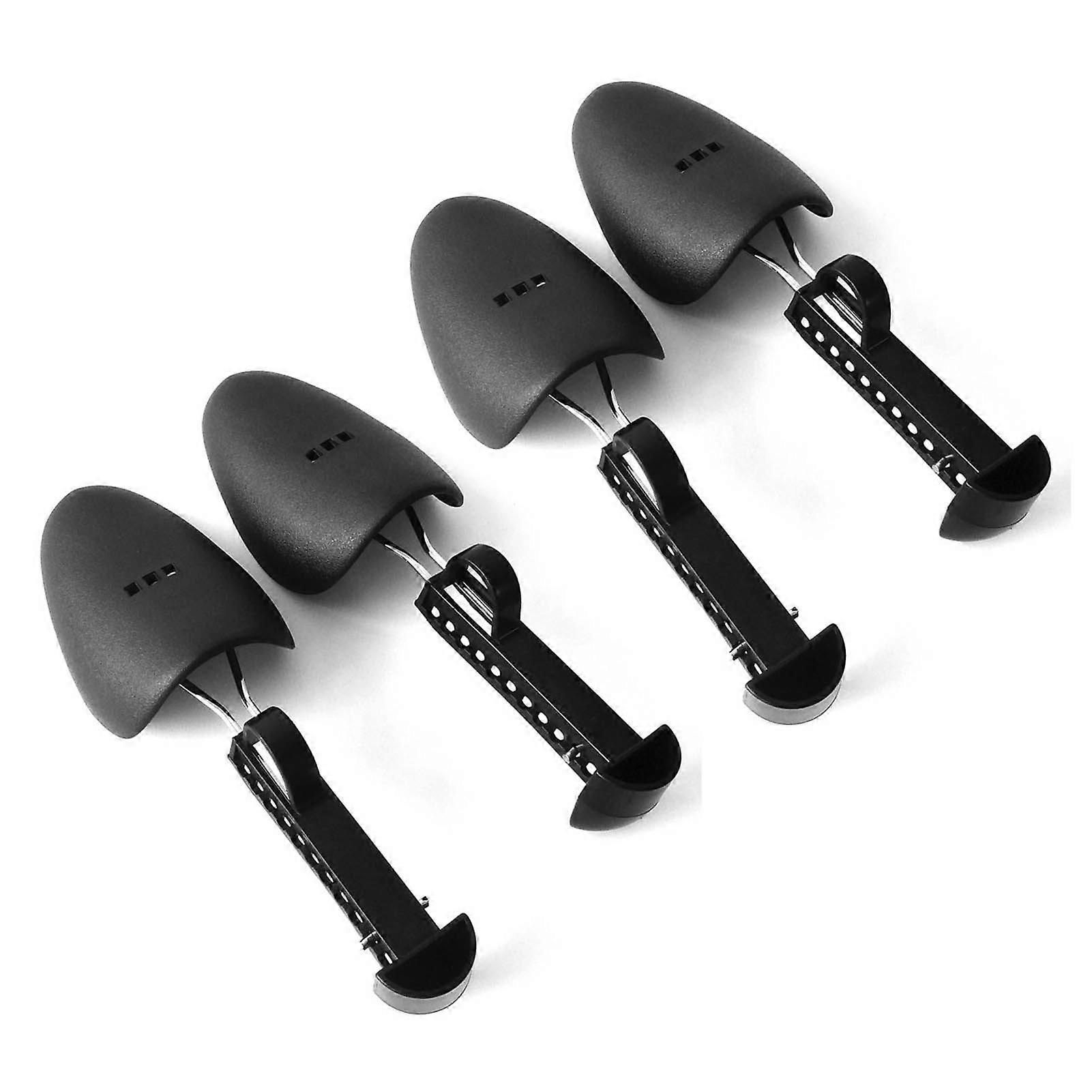 4PCS Shoe Tree 25cm to 30cm Adjustable Shoe Shaper Black Iron Plastic Shoe Stretcher for Home