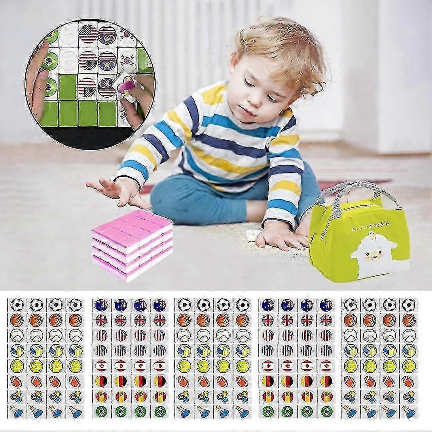 64+1 bloków Seaside Escape Mahjong Game z wzorem flagi Popularna gra relaksacyjna