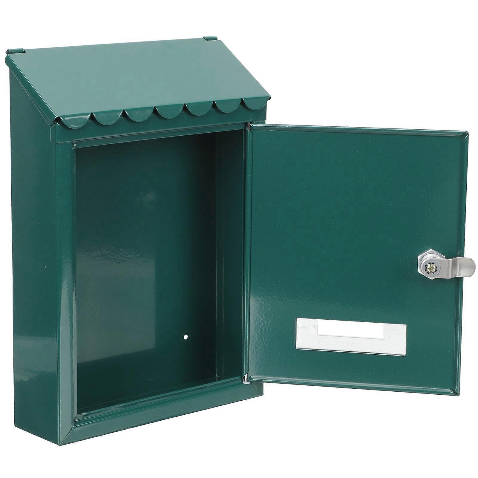 European Style Wall Mount Mailbox for Locking 2Pcs Metal Mailbox