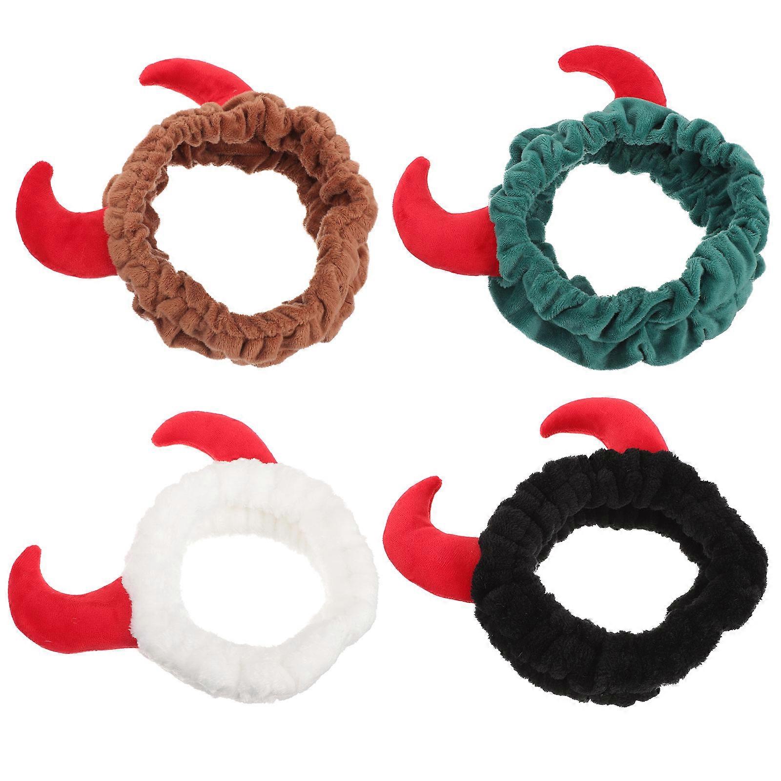 Horn Makeup Headband for Spa Use 12Pcs Assorted Color Headbands