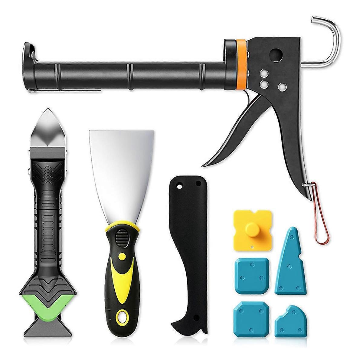 Caulk Kit with Caulk Remover Tool & Putty Knife - Caulking Tool Set for Caulking Removal, Shower & B