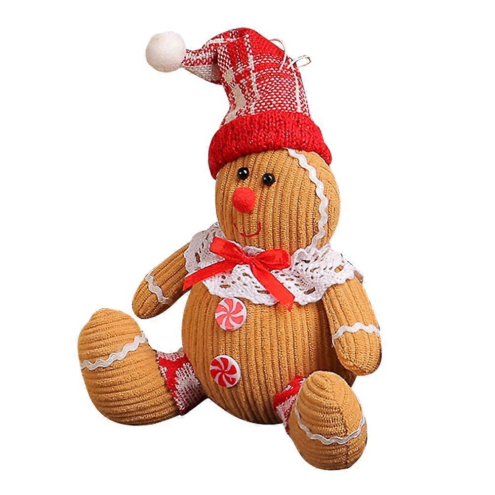 Christmas Tree Decorations Gingerbread Man Hanging Decor with 4Pcs Pendant