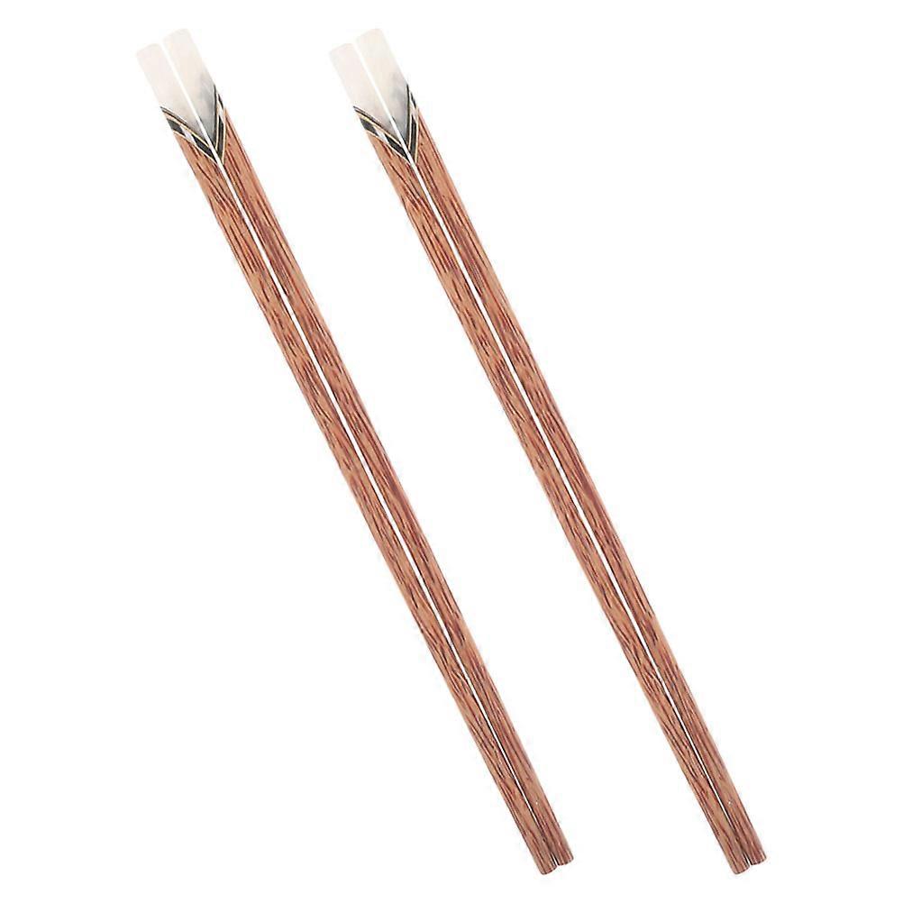 Wooden Chopsticks Reusable 8 Pairs Nonslip Versatile Utensil Light Brown 24.80X0.80X0.80CM Family Meals