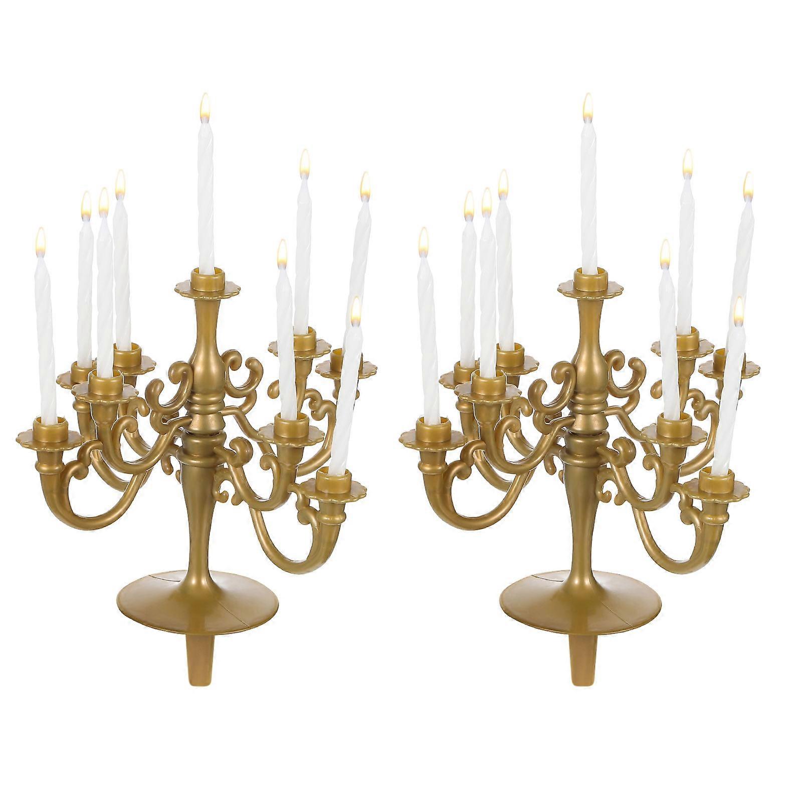 Candlestick Cake Toppers for Decoration 10Pcs Colorful Party Picks