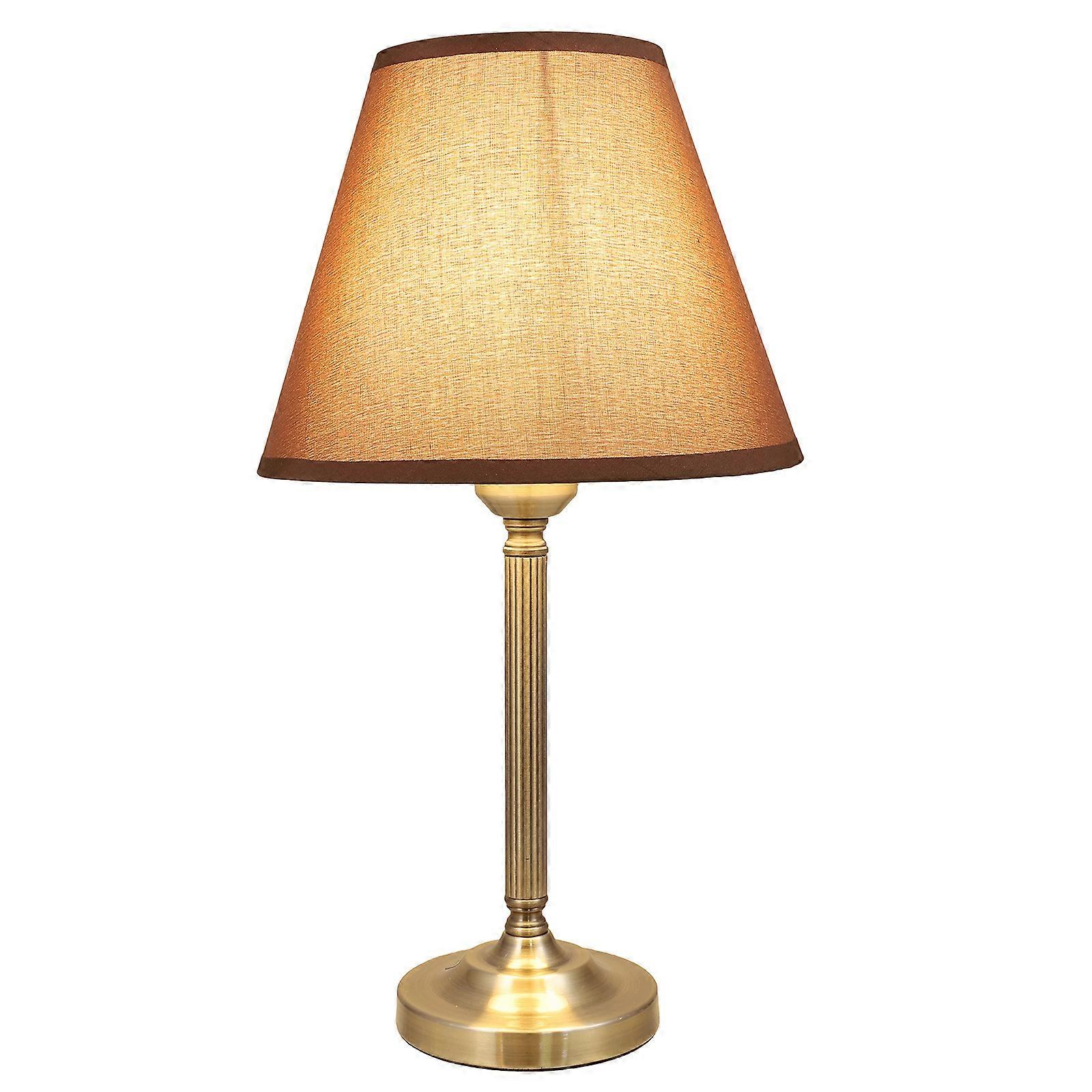 Vintage Chinese Style Table Lamp for Home 1Pcs Coffee Fabric Bedside Light