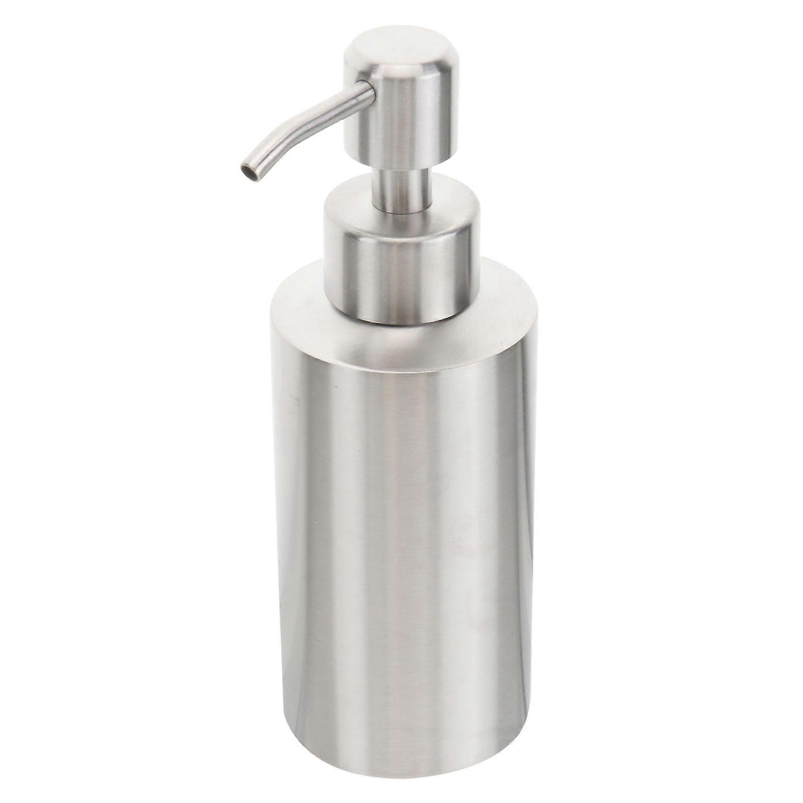 Liquid Bottle Soap Dispenser for Bathroom Use with Silver Hand Pump
