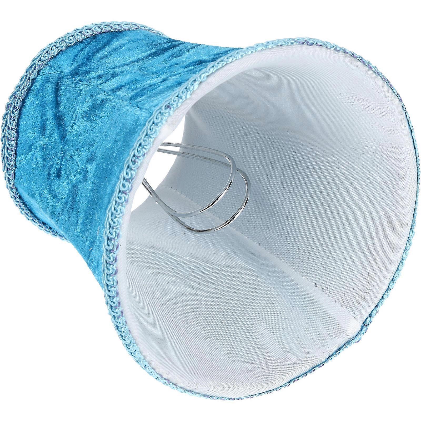 Decorative Lighting 2Pcs Desk Lamp Cover Premium Quality Square Blue Fabric Ideal For Home Users