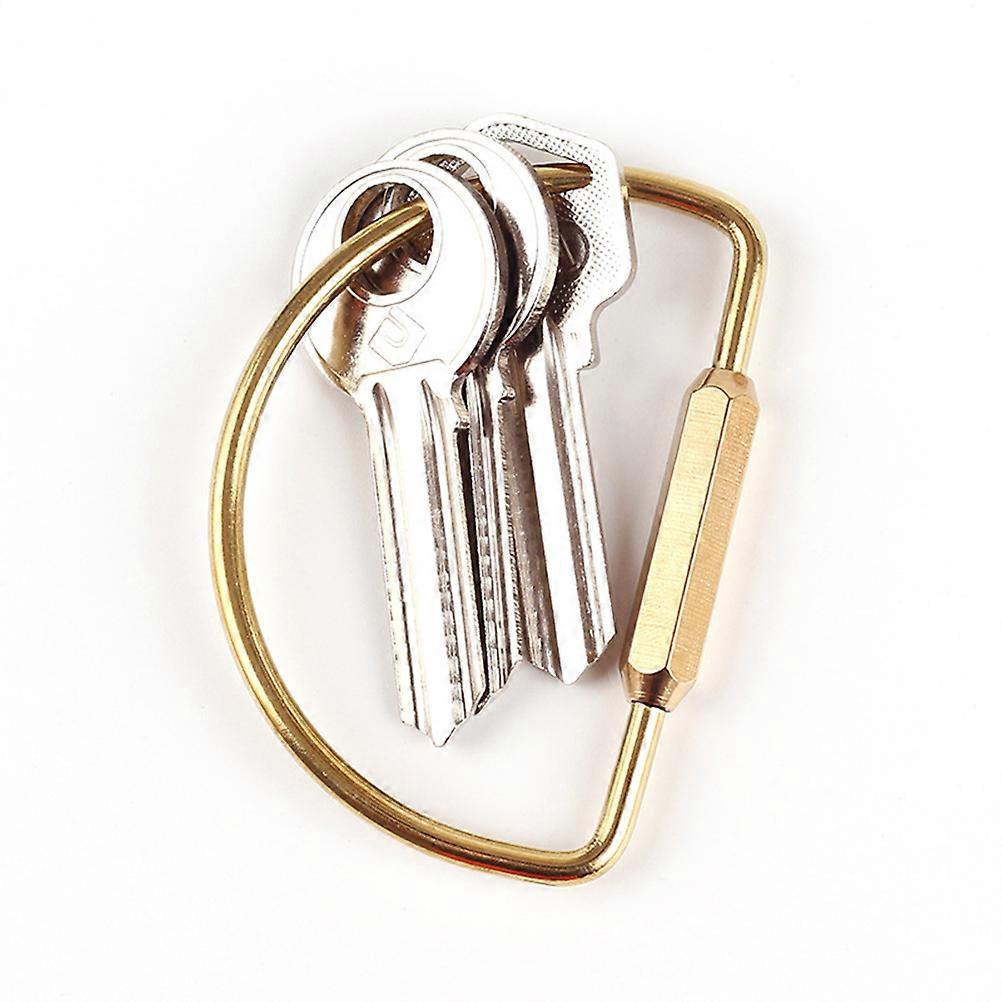 D Key Ring Clip for Keys Hanging 2Pcs Golden D Shape Key Chain Buckles
