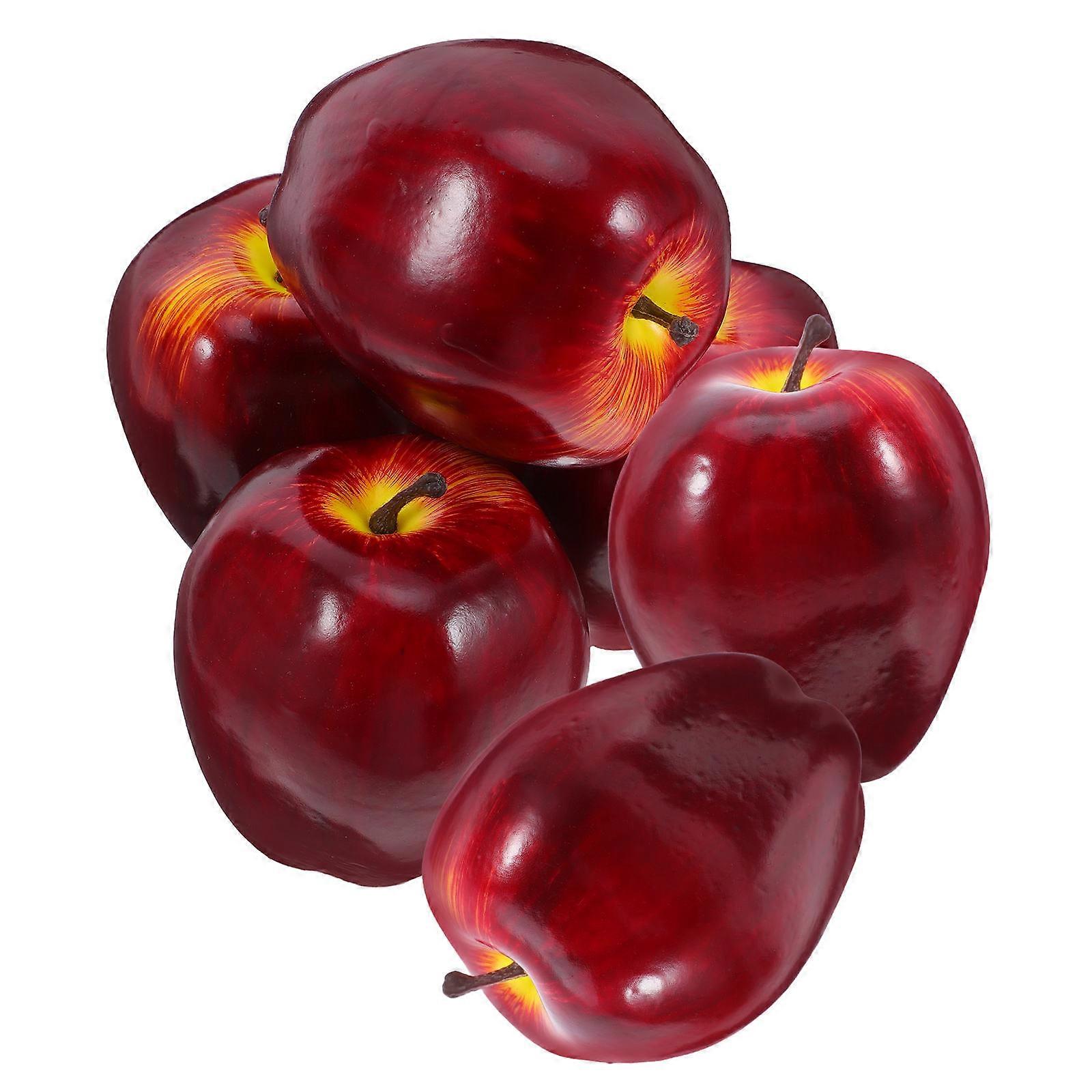 Red Foam Fake Artificial Fruit for Decoration 12Pcs Lifelike Props