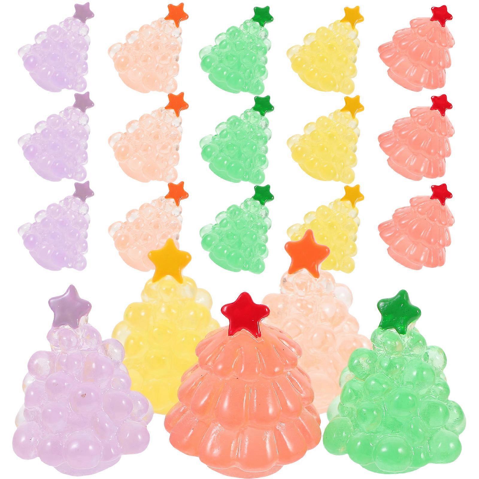 Miniature Resin Xmas Tree Figurine Christmas Table Decor for 150 Pieces