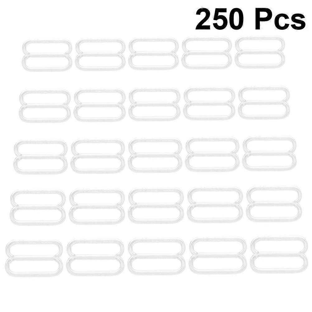 1Set Bra Buckle Plastic for Bra Strap Non-Slip Adjustment Set Transparent