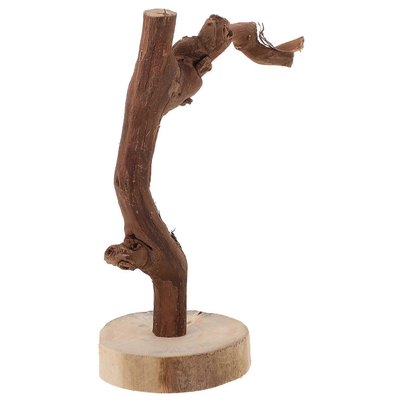 4Pcs Bird Standing Stand Wooden Perch For Parrot Training Indoor Usage Gripping Light Brown