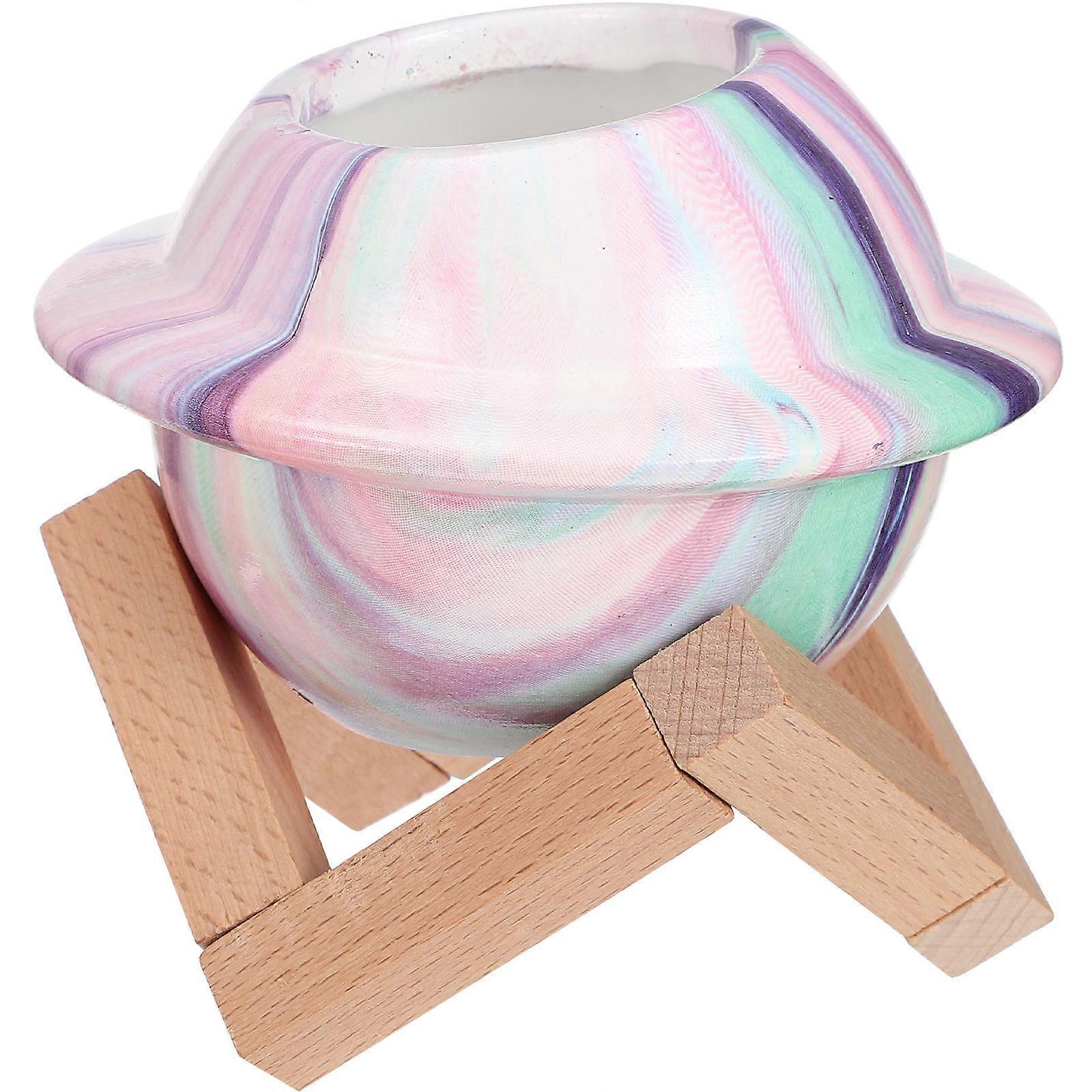 Multi Colored Ceramic Plant Container For Gift Giving Practical Decorative Candle Holder 3 Sets