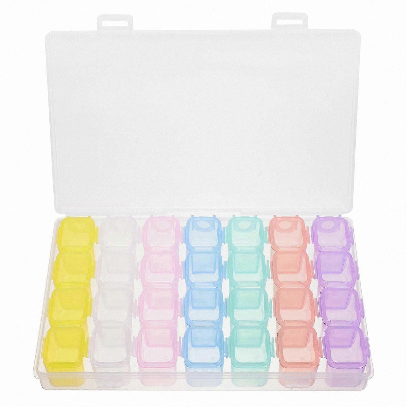 Plastic Jewelry Organizer with Compartments for Earring Display and Storage Solution