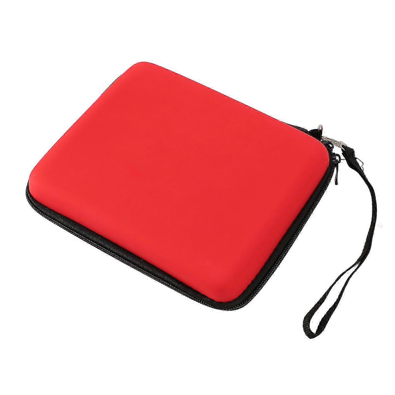 2025 Carrying Case for 2DS with 8 Game Card Holders Protective Hard Shell Travel Carrying Case Pouch for Console Accessories Shockproof Dust Proof Red