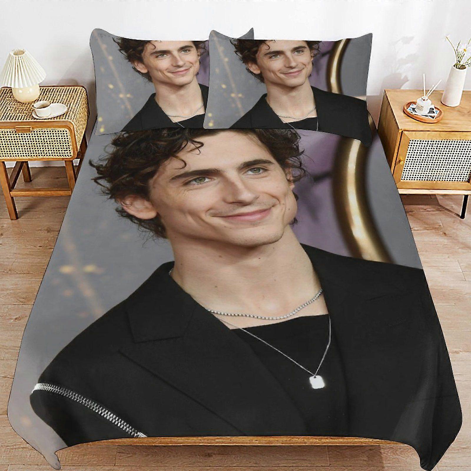 a38 Timothe Chalamet Long Term Use Quality Handling Minimal Style Smooth Fit Duvet Cover Sets Modern Touch b38
