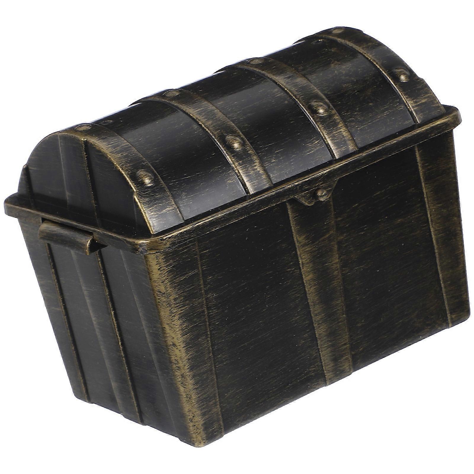 Miniature Pirate Treasure Box for Storage Use with 4Pcs Small Antique Chests