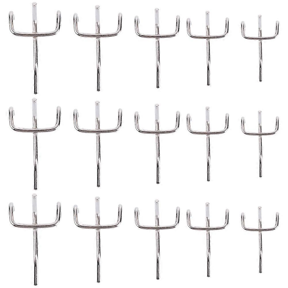 Slot Board Hooks Shelf Hook Classic Design Hanging Storage Silver 50Pcs