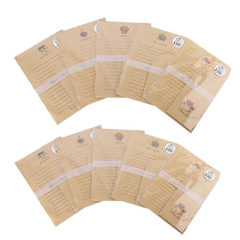 Elegant Envelope Envelope for Decoration 30Sets Khaki Color Paper Material