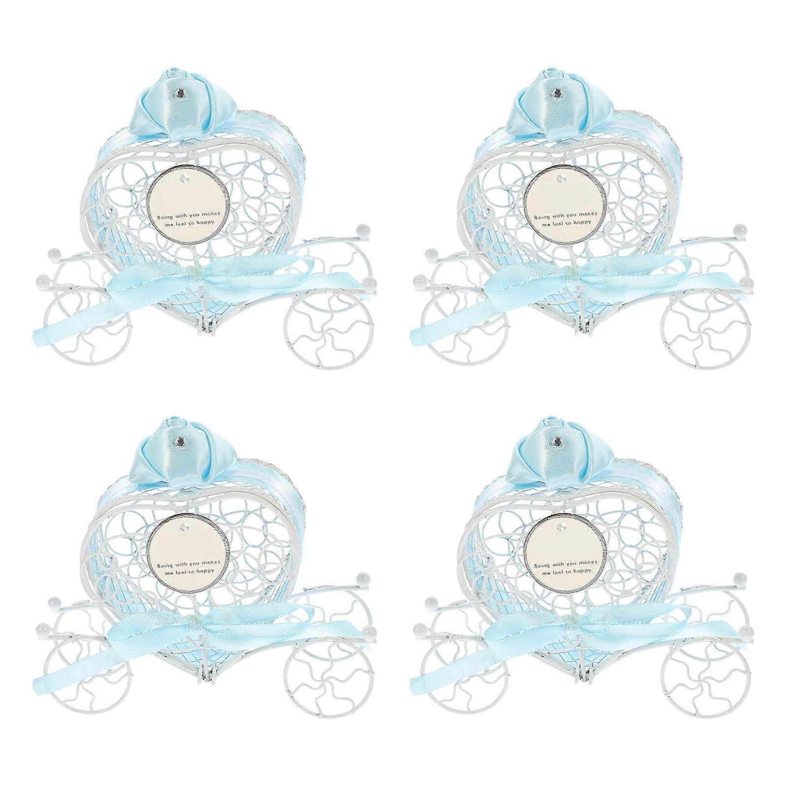 Creative Candy Carrier Heart Cart Candy Box for Storage Use 8Pcs Elegant Treats