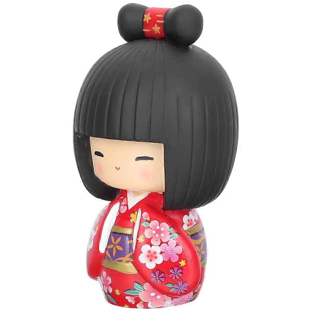 Tabletop Japanese Ornament Resin Figurine Home Decoration Assorted Color 1Set