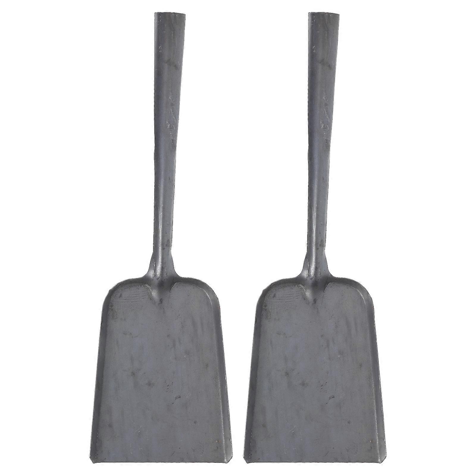 Burning Bin Digging Tools Rust-Resistant Scoop Coal and Ashes Party Use Black 2Pcs