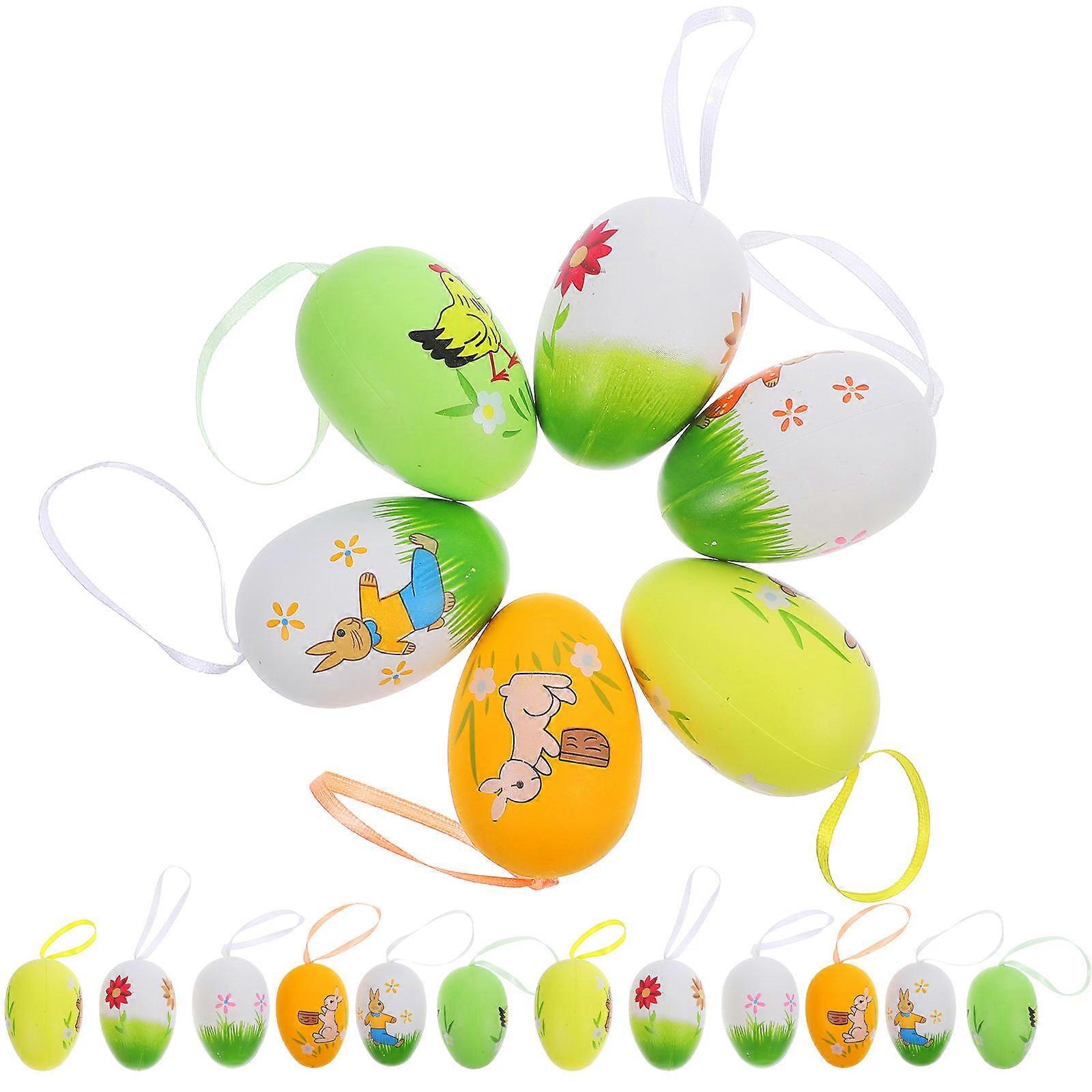Easter Hanging Decorations 48Pcs Egg Ornaments for Festive Use