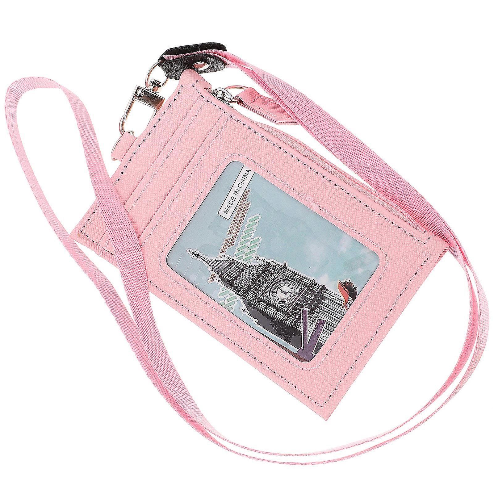 Small Wallet Heart Pattern Holder for Storing Cards 2Pcs Portable Id Slot Bag