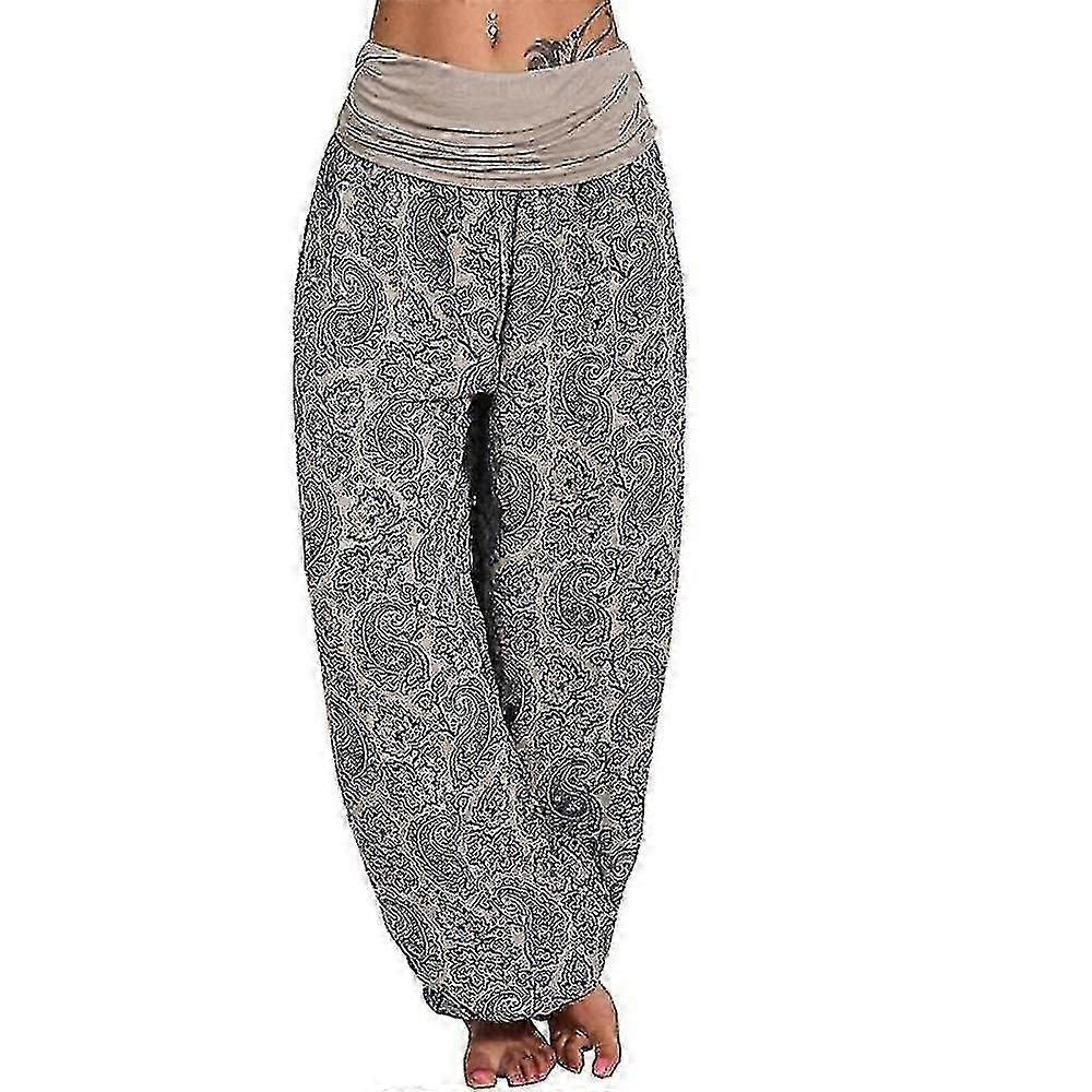 Kadın Casual Baggy Çingene Hippi Boho Yoga Pantolon Harem Pantolon Bloomers Yaz
