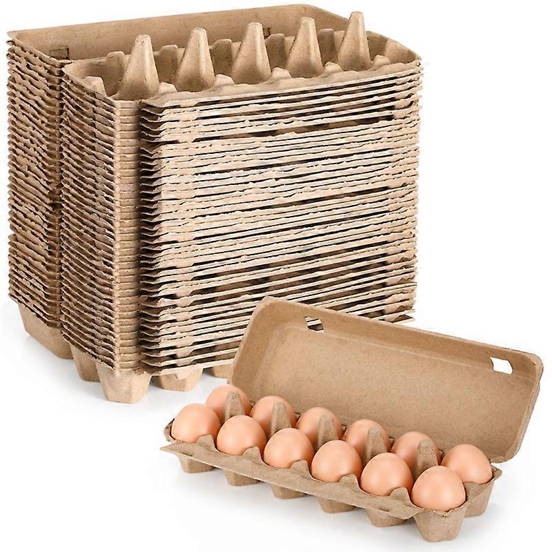 20PCS Cardboard Egg Cartons Blank Paper Pulp Container Empty Egg Tray