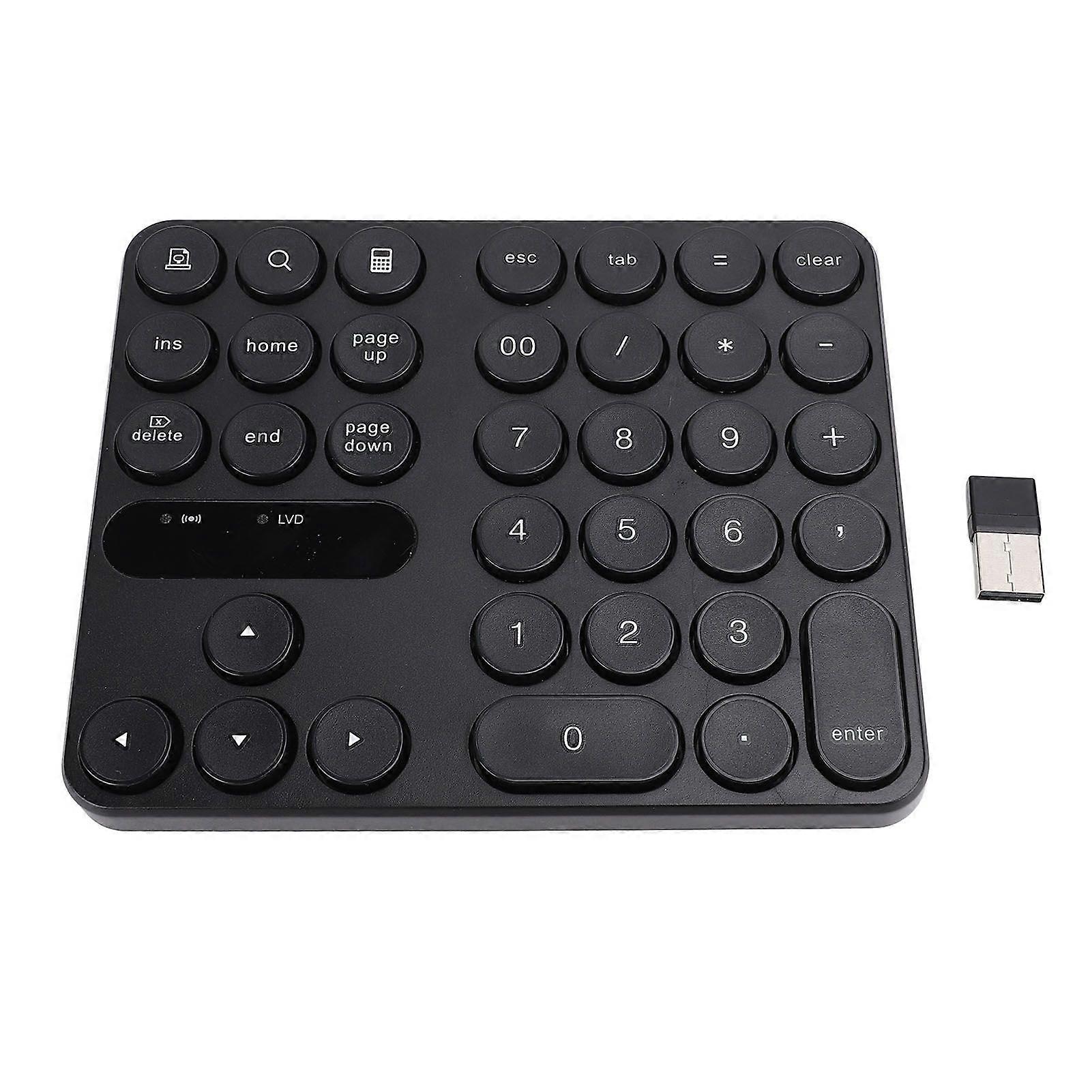 Wireless Number Pad 35 Keys Numeric Keyboard Quiet Touch 2.4G Numeric Keypad for Android
