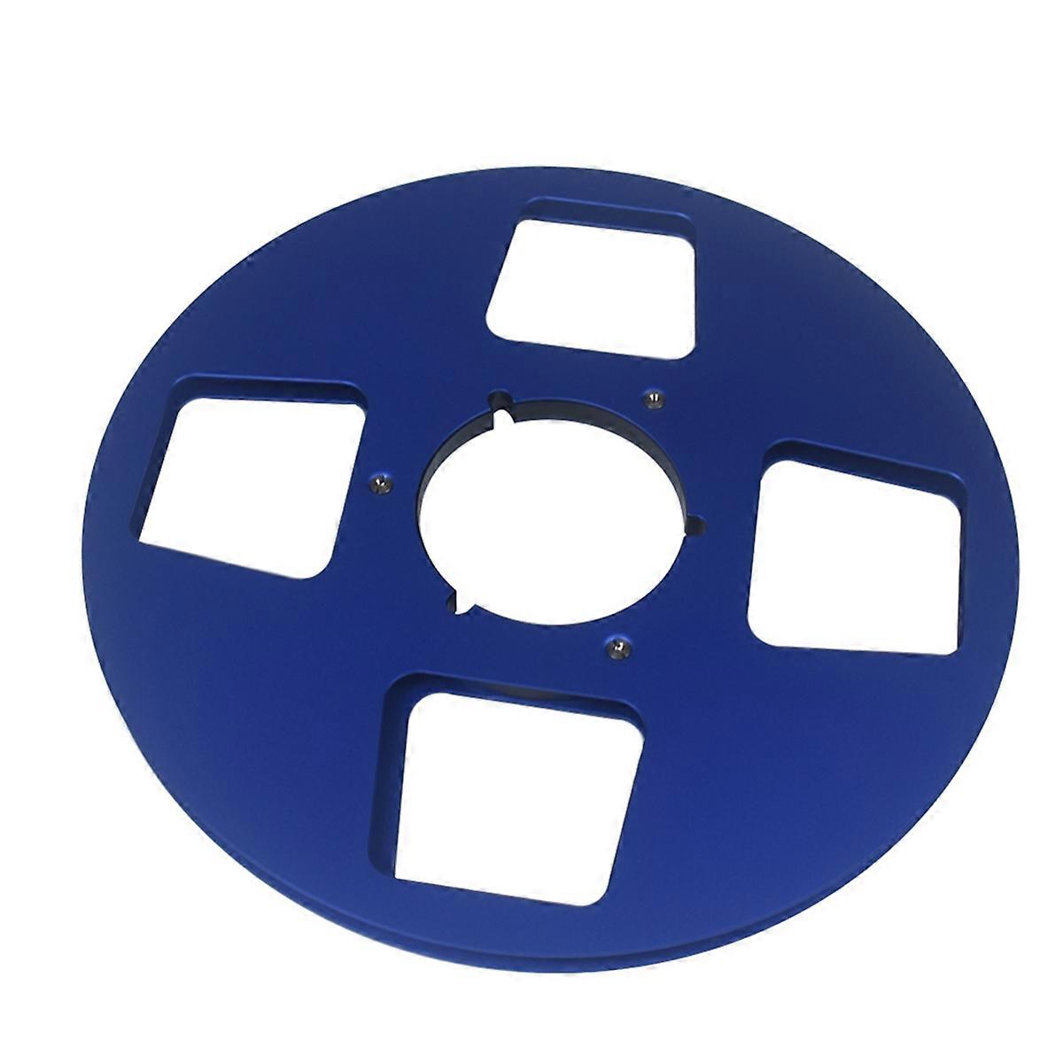 10Inch Empty Tape Reel 4 Hole Aluminum Empty Disc Opening Reel Blue