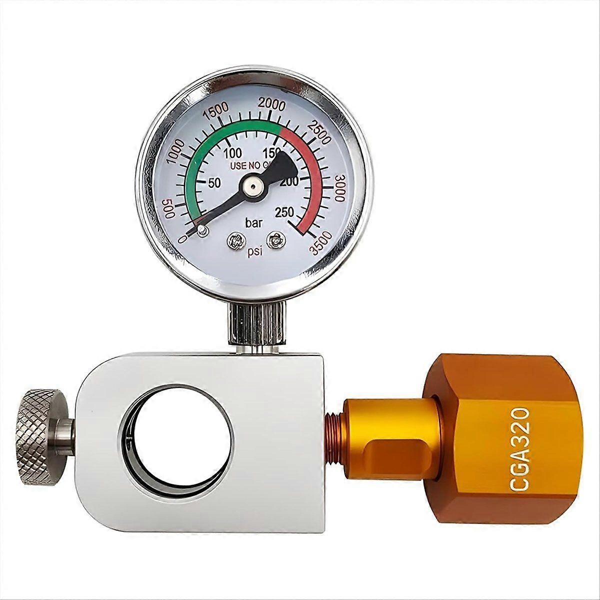 Soda Co2 Refill Adapter with Pressure Gauge Soda Co2 Exchange Carbonator Fill Station for DUO Terra