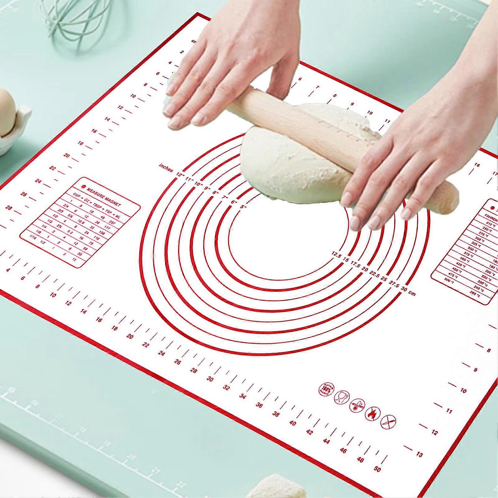 Silicone Non-Slip Baking Mat 40x60cm with Measurements for Dough