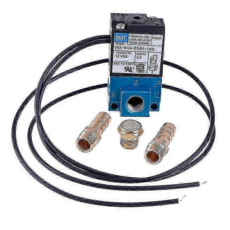 1set Mac Solenoid Valve 1/8' 35a-aca-ddba-1ba With Brass Silencer Dc12v