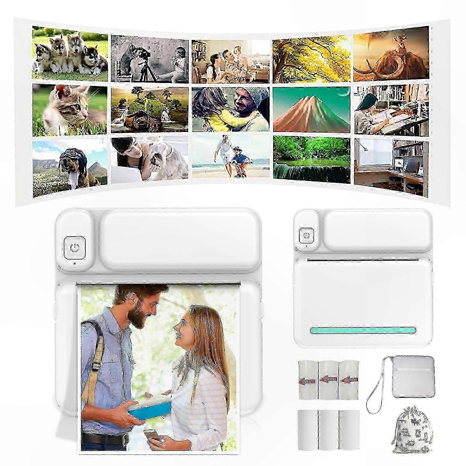 Portable Mini Wireless Thermal Printer 57mm Bluetooth Photo Image Printers for Android iOS Mobile Devices Flye1984